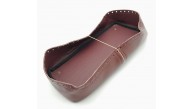 Çanta Aksesuar Bordo Suni Deri 28x13 cm Yüksek Çanta Tabanı Light Gold Metalli