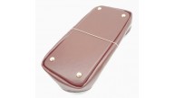 Çanta Aksesuar Bordo Suni Deri 28x13 cm Yüksek Çanta Tabanı Light Gold Metalli
