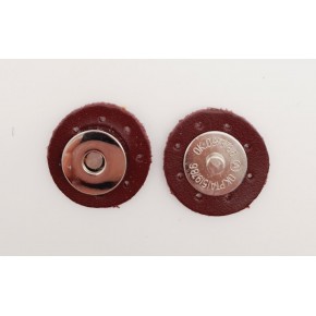Çanta Aksesuar Bordo Suni Derili Mıknatıslı Çıtçıt Gümüş Metalli
