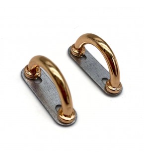 Çanta Aksesuar Çift Köprü Aparatı Light Gold Renk  Oval Model