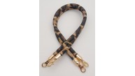 Çanta Aksesuar Çift Kordon Çanta Sapı Leopar Light Gold Metalli