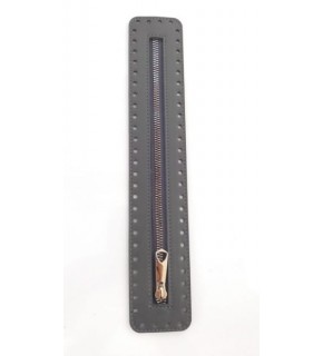 Çanta Aksesuar Derili Fermuar Yeni Model Gri 30 Cm Gümüş