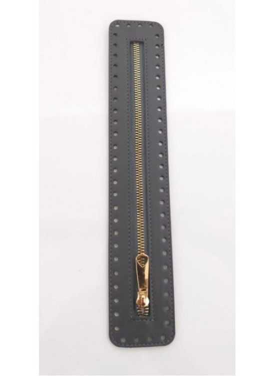 Çanta Aksesuar Derili Fermuar Yeni Model Gri 30 Cm Light Gold