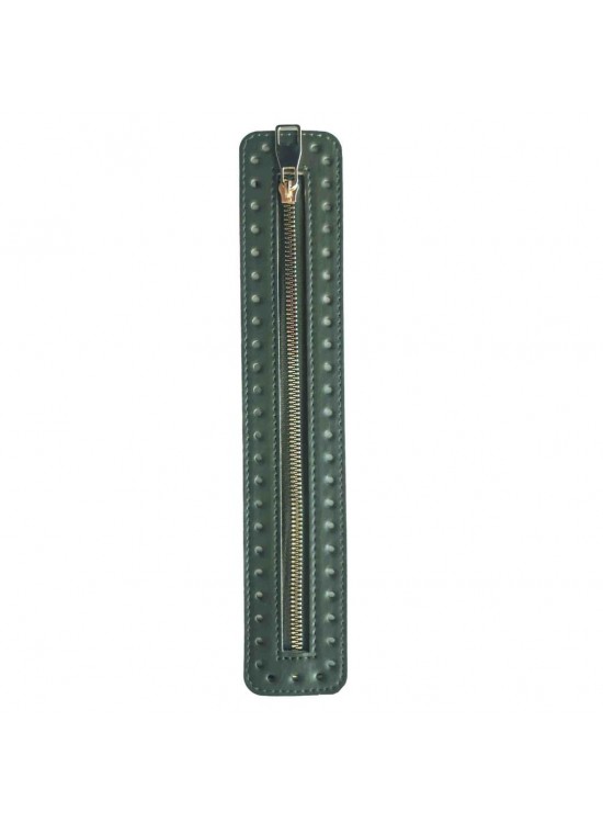 Çanta Aksesuar Derili Fermuar Yeni Model Haki Yeşili 30 Cm Light Gold