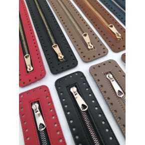 Çanta Aksesuar Derili Fermuar Yeni Model Kırmızı 30 Cm Light Gold