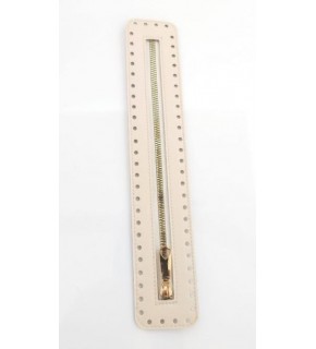 Çanta Aksesuar Derili Fermuar Yeni Model Krem 30 Cm Light Gold