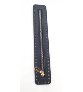 Çanta Aksesuar Derili Fermuar Yeni Model Lacivert 30 Cm Light Gold