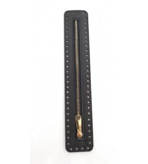 Çanta Aksesuar Derili Fermuar Yeni Model Siyah 30 Cm Light Gold