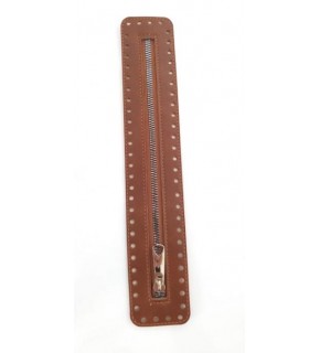 Çanta Aksesuar Derili Fermuar Yeni Model Taba 30 Cm Gümüş