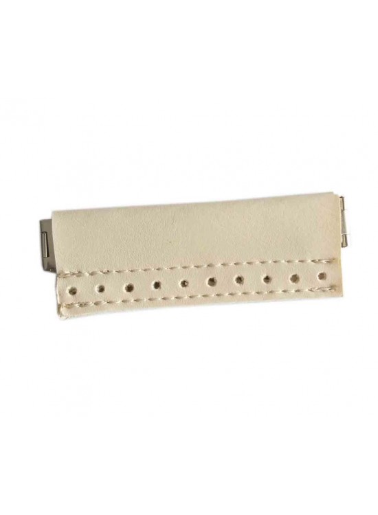 Çanta Aksesuar Derili Mini Metal Çanta Ağzı Krem 9X3 Cm