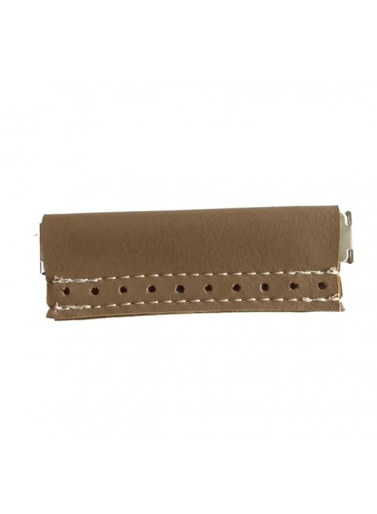 Çanta Aksesuar Derili Mini Metal Çanta Ağzı Vizon 9X3 Cm