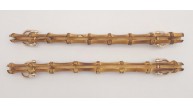Çanta Aksesuar Düz Gerçek Bambu Çanta Bursu Light Gold Halkalı