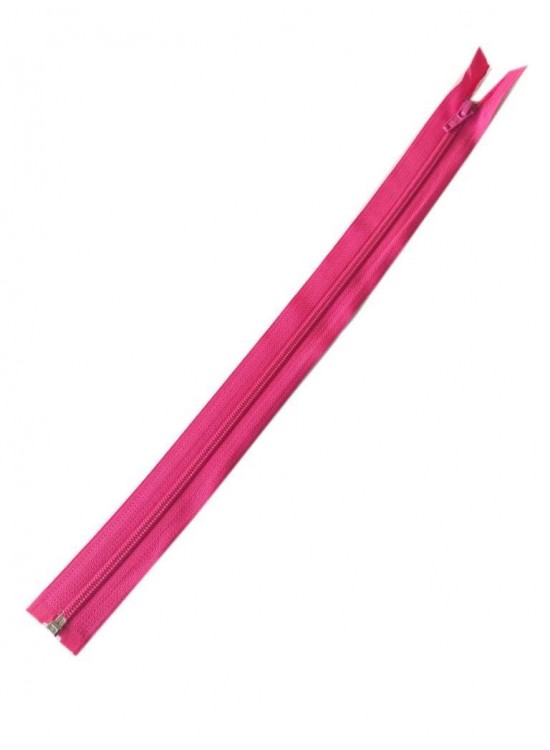 Çanta Aksesuar Fuşya Renk 40 Cm Plastik Diş Fermuar Fd26