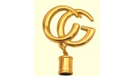 Çanta Aksesuar G Model Püsküllü Plaka Süs Light Gold Renk