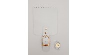 Çanta Aksesuar Gerçek Deri 21x11 cm Beyaz Renk Çanta Kapağı Light Gold Metalli