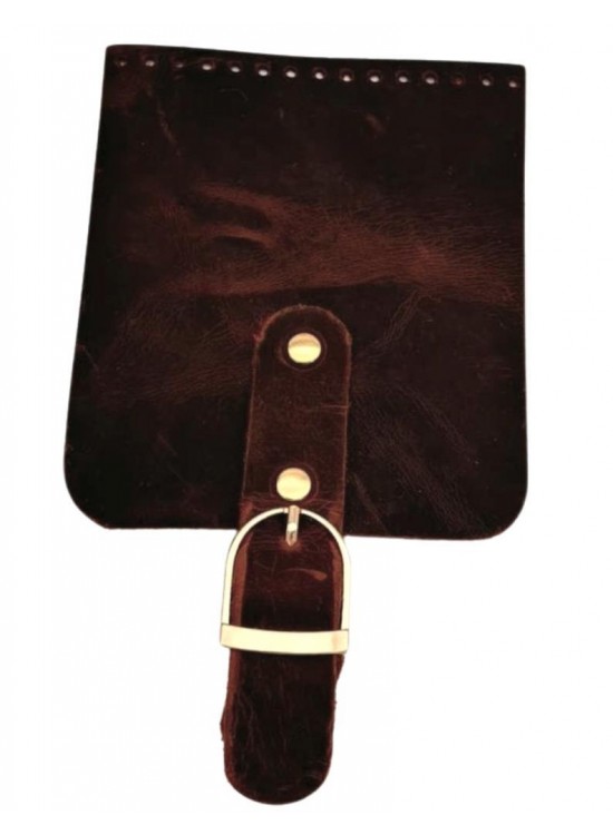 Çanta Aksesuar Gerçek Deri 21x12 cm Hardal Sarı Crazy Renk Çanta Kapağı Light Gold Metalli