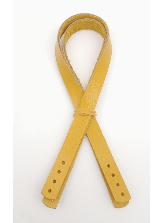Çanta Aksesuar Gerçek Deri 35x1.2 cm Limon Küfü Renk Çift Çanta Sapı