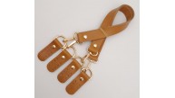 Çanta Aksesuar Gerçek Deri 55 Cm Misu Model Çift Sap Açık Taba Renk Light Gold Metal