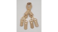 Çanta Aksesuar Gerçek Deri 55 Cm Misu Model Çift Sap Ham Renk Light Gold Metal