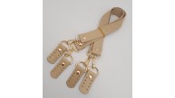 Çanta Aksesuar Gerçek Deri 55 Cm Misu Model Çift Sap Ham Renk Light Gold Metal