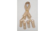 Çanta Aksesuar Gerçek Deri 55 Cm Misu Model Çift Sap Ham Renk Light Gold Metal