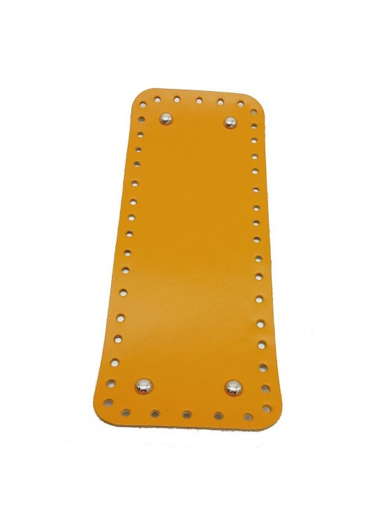 Çanta Aksesuar Gerçek Deri Hardal Sarı 30X12 cm Dikdörtgen Gümüş Metalli Çanta Tabanı