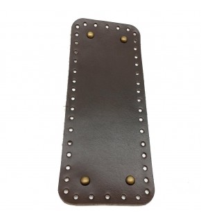 Çanta Aksesuar Gerçek Deri Koyu Kahve 30X12 cm Dikdörtgen Antik Metalli Çanta Tabanı