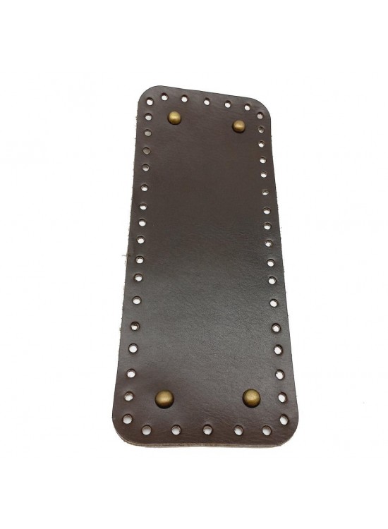 Çanta Aksesuar Gerçek Deri Koyu Kahve 30X12 cm Dikdörtgen Antik Metalli Çanta Tabanı