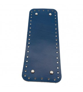 Çanta Aksesuar Gerçek Deri Lacivert 30X12 cm Dikdörtgen Gümüş Metalli Çanta Tabanı