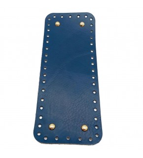 Çanta Aksesuar Gerçek Deri Lacivert 30X12 cm Dikdörtgen Light Gold Metalli Çanta Tabanı