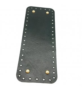 Çanta Aksesuar Gerçek Deri Siyah 30X12 cm Dikdörtgen Light Gold Metalli Çanta Tabanı