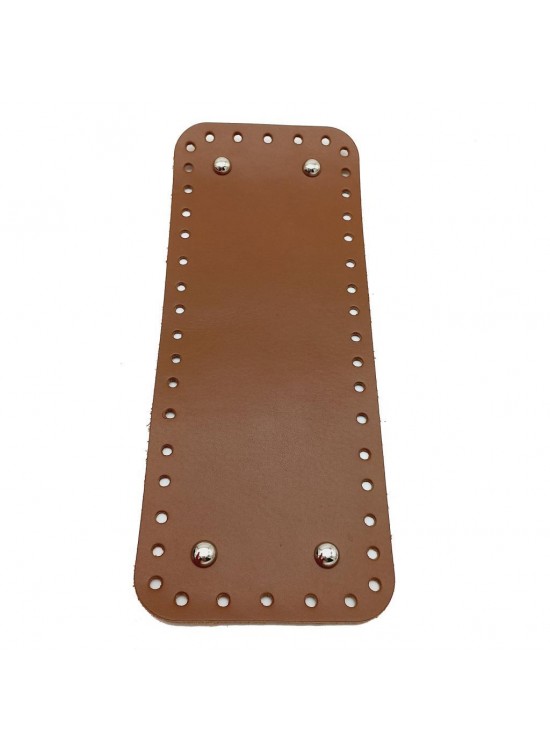 Çanta Aksesuar Gerçek Deri Sütlü Kahve 30X12 cm Dikdörtgen Gümüş Metalli Çanta Tabanı