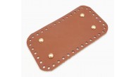 Çanta Aksesuar Gerçek Deri Taba 15X8 cm Dikdörtgen Light Gold Metalli Çanta Tabanı