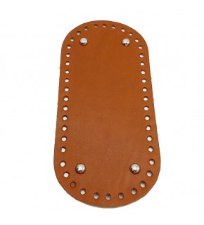 Çanta Aksesuar Gerçek Deri Taba 25X12 cm Oval Gümüş Metalli Çanta Tabanı