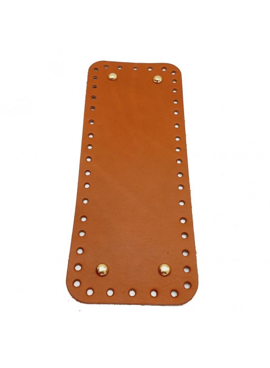 Çanta Aksesuar Gerçek Deri Taba 30X12 cm Dikdörtgen Light Gold Metalli Çanta Tabanı