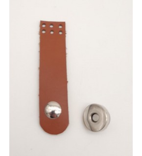 Çanta Aksesuar Gerçek Deri Taba Renk Mini Kapak 8X2 Cm Gümüş Metalli