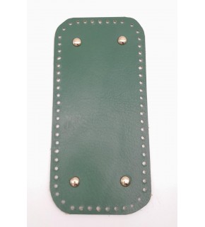 Çanta Aksesuar Gerçek Deri Yeşil 25X12 cm Dikdörtgen Light Gold Metalli Çanta Tabanı