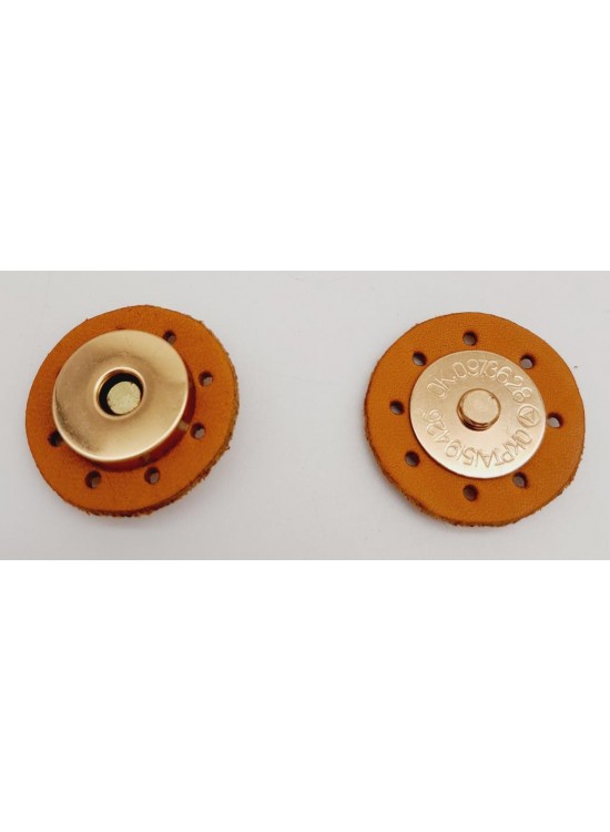 Çanta Aksesuar Gerçek Derili Mıknatıslı Çıtçıt Açık Taba Light Gold Metalli