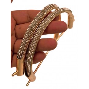 Çanta Aksesuar Gold Taşlı  Üveyik Model Metal Çanta Sapı
