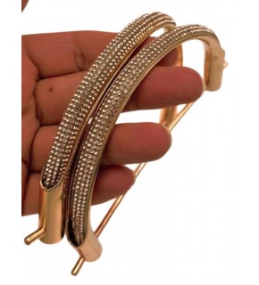 Çanta Aksesuar Gold Taşlı  Üveyik Model Metal Çanta Sapı
