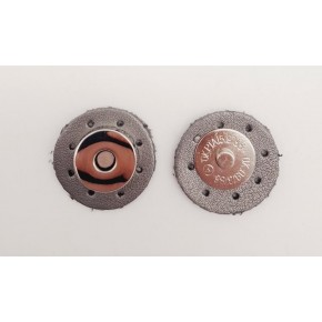 Çanta Aksesuar Gri Suni Derili Mıknatıslı Çıtçıt Gümüş Metalli
