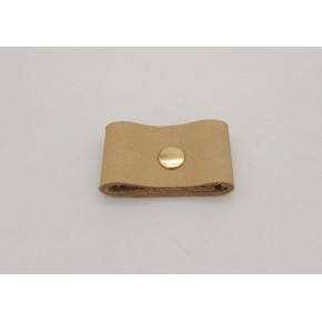 Çanta Aksesuar Ham Doğal Renk Gerçek Deri Büzgülük Light Gold Metalli
