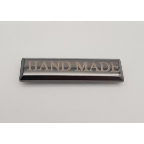 Çanta Aksesuar Handmade Yazılı Metal Etiket Plaka Süs Füme Renk