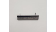 Çanta Aksesuar Handmade Yazılı Metal Etiket Plaka Süs Füme Renk