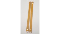 Çanta Aksesuar Hardal Gerçek Deri 37X2.3 Cm Çift Çanta Sapı Light Gold Metalli
