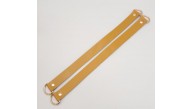 Çanta Aksesuar Hardal Gerçek Deri 37X2.3 Cm Çift Çanta Sapı Light Gold Metalli