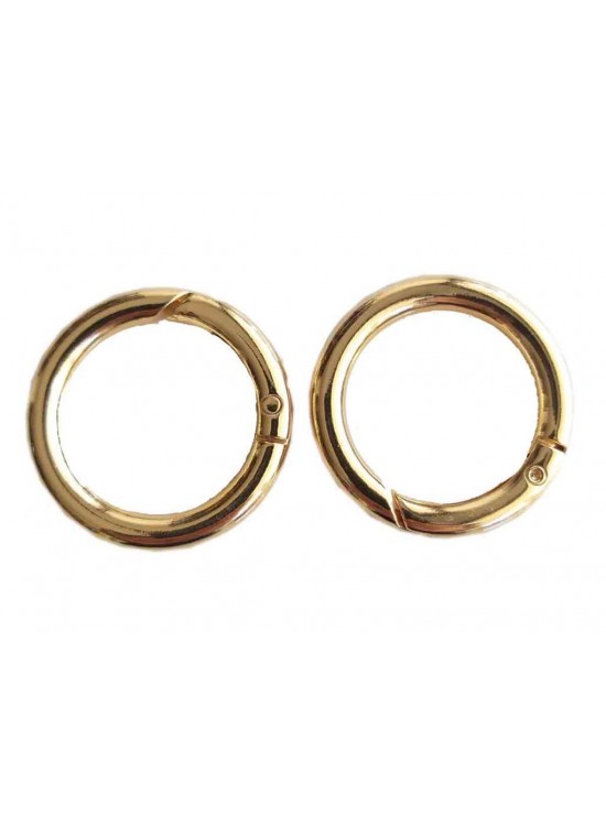 Çanta Aksesuar İkili 2.5 Cm Light Gold Renk Yaylı Halka Örgü Çanta İçin