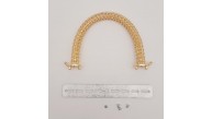 Çanta Aksesuar Kafes Model Light Gold Çanta Tutma Sapı