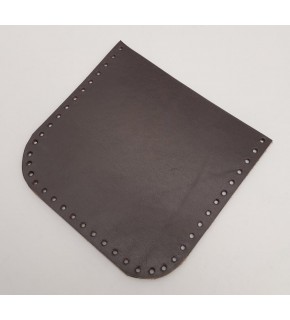 Çanta Aksesuar Kahverengi Gerçek Deri 12x12 cm Oval Kenar Cep