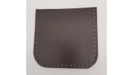 Çanta Aksesuar Kahverengi Gerçek Deri 12x12 cm Oval Kenar Cep